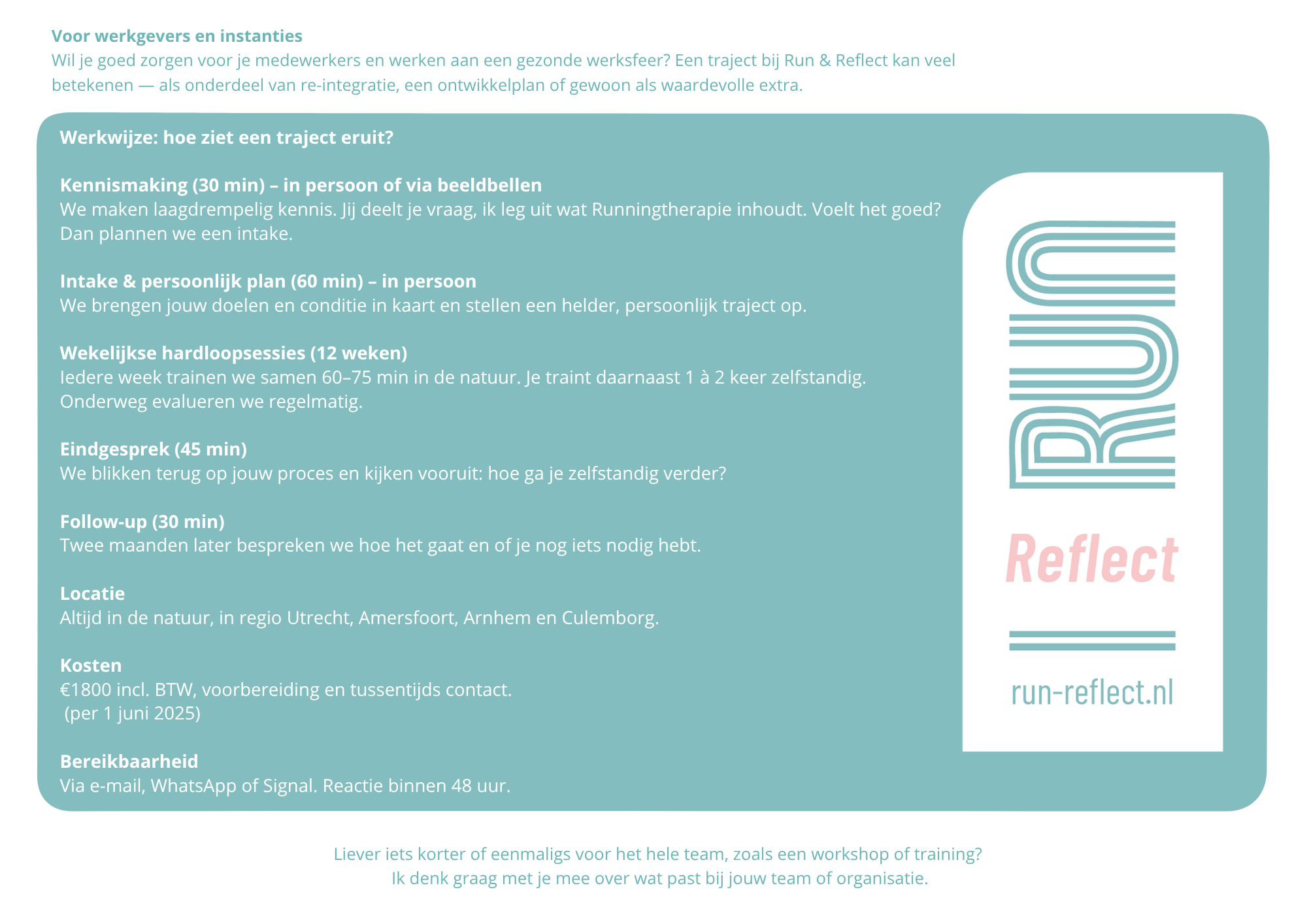 Flyer Run&Reflect Verein deel 2